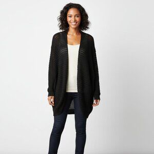 Joe's Jeans Forte Knit Cardigan Sweater Cacoon Oversized Wool Black Size XS